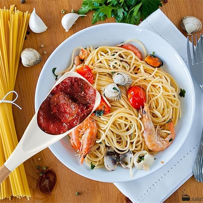 Cedar and Ash Spoon, Cedar and Ash Spoonula, 3 in 1 Spatula Spoons Silicone for Nonstick Cookware, Ergonomic Grip, Ideal for Stirring, Mixing (Black+White)