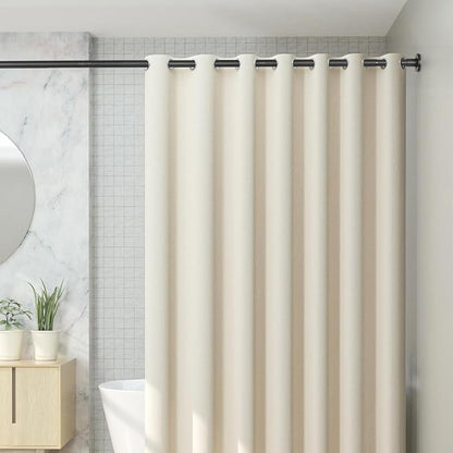 CorkLatta Black Shower Curtain Rod 31 to 104 Inch,1 Inch Diameter Adjustable Spring Tension Curtain Rod No Drilling Stainless Steel Telescoping Rod,No Rust