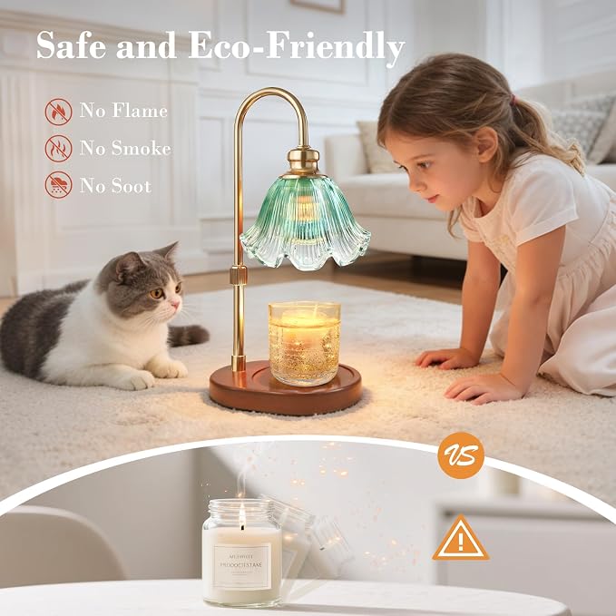 Banbanda Candle Warmer Lamp with Timer ：Mothers Day Gifts, Christmas Decorations Indoor, Birthday Gifts for Women Mom, Warming Gifts for Office, Dorm, Apartment & New Home Decor