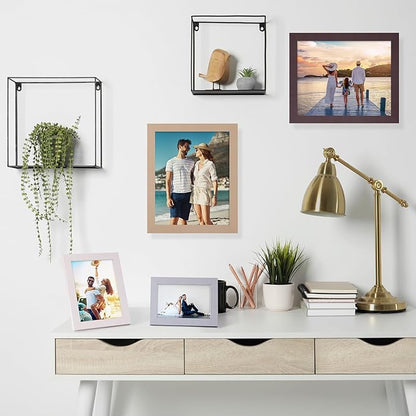 Funtopia Picture Frames, 10 Pack Picture Frames Collage Wall Decor, Gallery Wall Frame Set for Wall or Tabletop Display, Multi-size with 8x10, 5x7, 4x6 Family Photo Frames