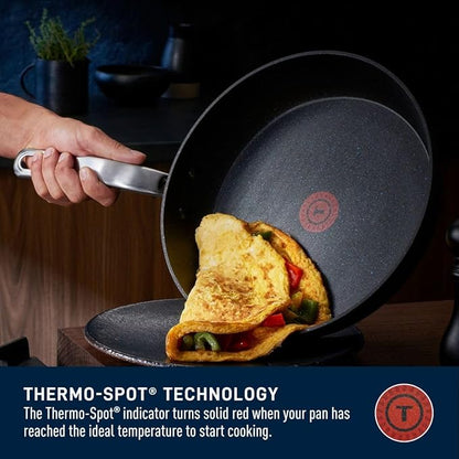 T-FAL StoneShield 12" / 30cm Frypan, Non-Stick, Anti-Warp, Rock Texture, Dishwasher & Oven Safe, Easy to Clean