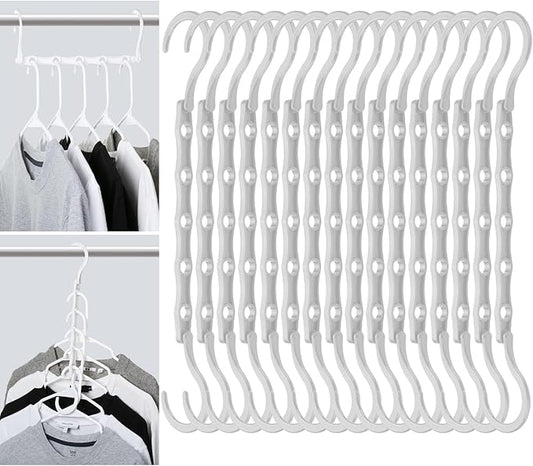 Mr. Pen- Space Saving Hangers, 16 pcs, 360° Rotating Hooks, Magic Cascading Hanger Organizer with 5 Enclosed Slots, Closet Organizers and Storage for Clothes, College Dorm Room Essentials