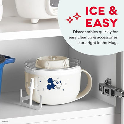Disney Dash My Mug Ice Cream Maker Bundle - Mini Electric Ice Cream Maker - Creates Gelato, Sorbet & Frozen Yogurt - Easy to Clean & Use - 2 Mugs, Mickey & Minnie Design