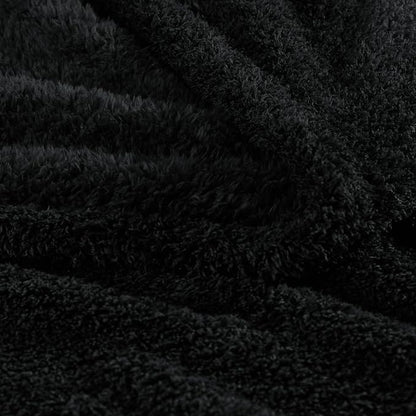 Exclusivo Mezcla Fleece Black Throw Blanket for Couch Sofa, Ultra Soft, Lightweight and Fluffy Blankets for Women, All Season, 50x60 Inches
