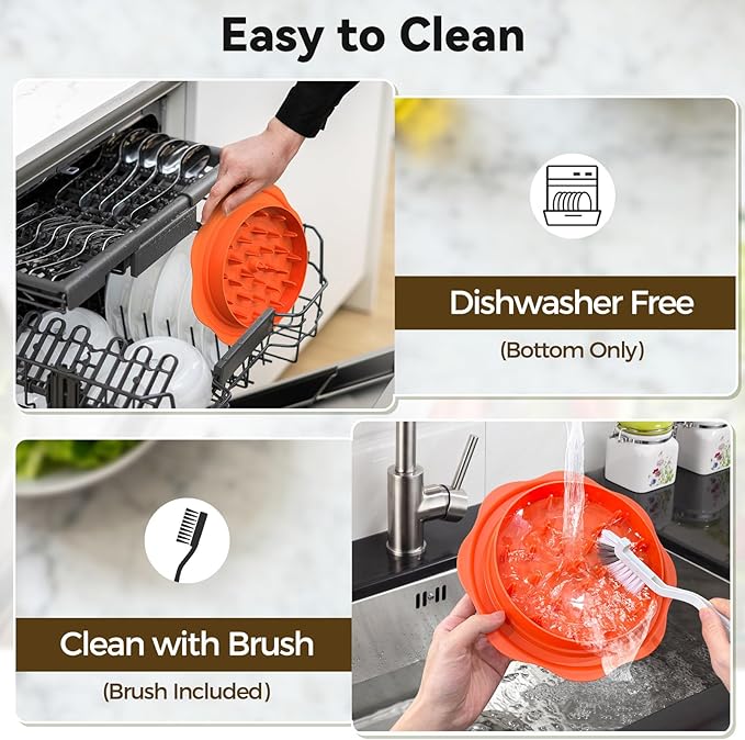 Ukeetap 10" Pro Chicken Shredder Tool Twist Large for Kitchen, BPA-Free Food-Safe Meat Grinder, Visible Chicken Breast Meat Shredder with Strong Anti-Slip Bottom & Ergonomic Handle, Orange