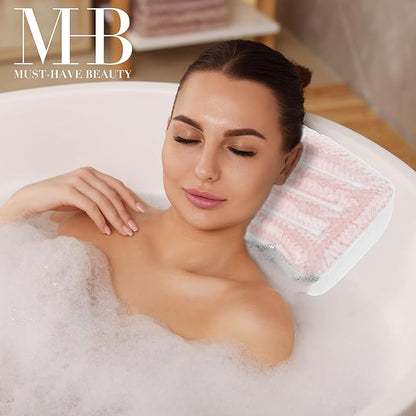 Glitter Gel Spa Pillow – Cooling Bathtub & Hot Tub Relaxation Cushion | Neck & Head Support Bath Pillow | Luxury Bath Products & Spa Accessories for Women – Ultimate Comfort