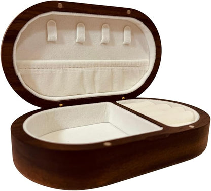 Birthday Gifts for Women - Personalized Wooden Jewelry Box - Wooden Jewelry Box Handmade, Walnut Jewelry Organizer - Custom Engraved Box - Unique Gifts - Engraved Birthflower