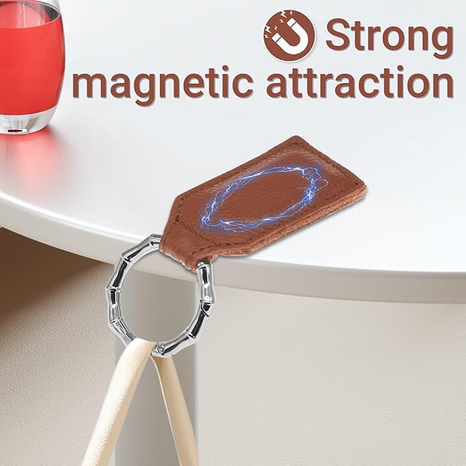 Magnetic Purse Hanger Brown Purse Magnet Heavy Duty Magnet Keychain Handbag Holder For Table Purse Magnet