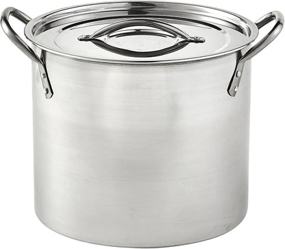 IMUSA Stainless Steel Stock Pot with Lid, 20 Quart, Silver
