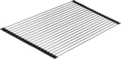 Ahyuan Roll up Dish Drying Rack Over The Sink Kitchen Roll up Sink Drying Rack Portable Dish Drainer Foldable Dish Drying Rack (Black, 20.5''X14'')