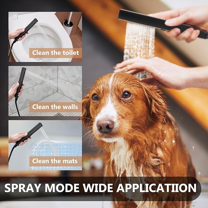 Shower Faucet Set Rainfall Shower System with Square Showerhead and Handle Set Fixture with 2 in 1 Function Handheld Sprayer Wall Mounted Trim Repair Kit Rough-in Valve 8 Inch Oil Rubbed Bronze