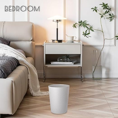 UUJOLY Small Trash Can Wastebasket Garbage Can Container Bins for Bathrooms, Laundry Room, Kitchens, Offices, Kids Rooms, Dorms (Grey, 2 Pack)