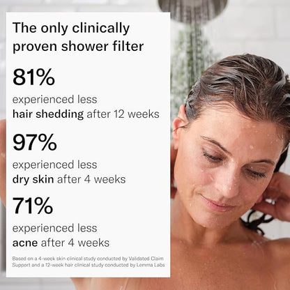 THE JOLIE FILTERED SHOWERHEAD with Shower Filter System- High Pressure Showerhead, Hair and Skincare Accessory to Improve Beauty and Personal Care Routine (New Modern Chrome- Retail Packaging)