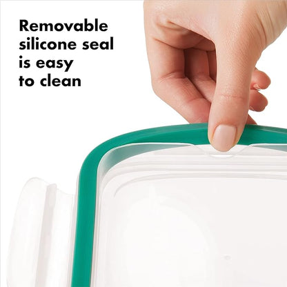 OXO Glass Food Storage Container, 4 Cup, Round | Smart Seal | Leakproof | Airtight | Pack of 2