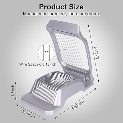 Egg Slicer for Hard Boiled Eggs Egg Cutter Strawberry Slicer Heavy Duty Aluminium Tomato Slicer Stainless Steel Wire Multipurpose Egg Slicer Dicer for Soft Fruit Mushroom Home Use