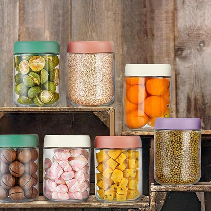 16oz Overnight Oats Containers with full Lids - 2 Pack size Bulk Glass Jar, Meal Prep Jars for Yogurt, Salad, Smoothies, Reusable Storage appliance Containers (Leakproof, Dishwasher & Freezer Safe)