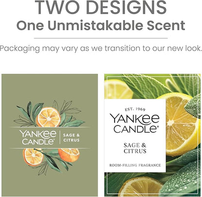 Yankee Candle Large Tumbler Scented Candle with up to 80 Hour Burn Time, Premium Plant Wax Blend for Consistent Burn, 20 oz Tumbler Candle with Room Filling Fragrance, Sage & Citrus