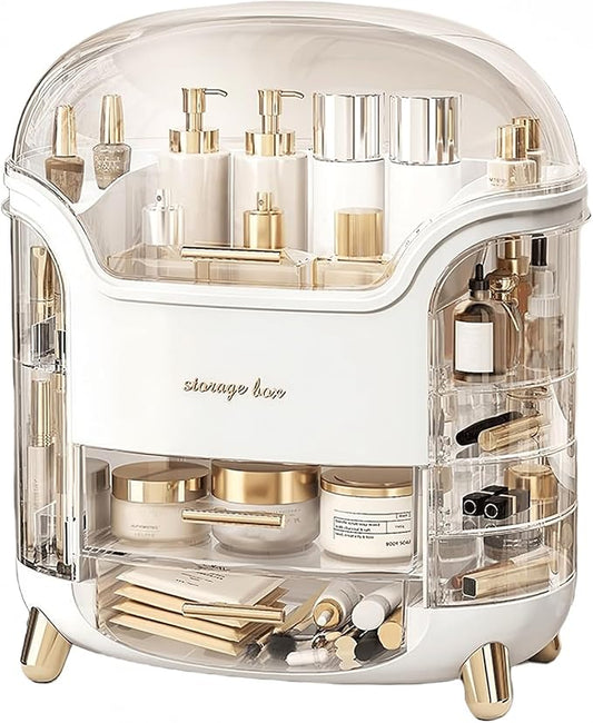 Large Makeup Organizer Countertop Vanity Organizer Cosmetic Organizer Makeup Storage Box Bathroom Counter Organizer Perfume Skincare Organizers Gift Women Girls Clear Design Easy Visibility