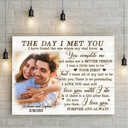 Love Signal Personalized Wall Art for Couples, Custom Photo Print Canvas/Poster/Frame, Valentine Day, Wedding, Anniversary, Birthday Gifts for Him Her Boyfriend Girlfriend, Husband Wife Bedroom Decor