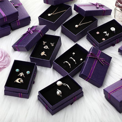 Ecally Small Cardboard Jewelry Gift Boxes 2 x 3.1 x 1.1 Inches Earring Boxes for Jewelry Gift Rings Earring Necklaces