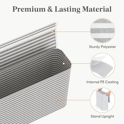 Lifewit 22L Toilet Paper Storage Holder for 9 to 12 Rolls, Foldable Fabric Toilet Paper Basket with Lid, Freestanding Bathroom Tissue Storage and Organization for TP, Towels and Toiletries, Gray