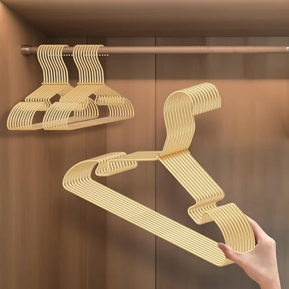 20 Pack Gold Aluminum Hangers, 12.6 Inch Children Baby Hanger, Sturdy Metal Children Clothes Hanger for Wardrobe, Space-Saving Toddler Hanger