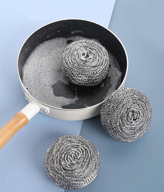 Steel Wool Scrubber - Steel Wool for Cleaning Dish Pots Pans Grills Stainless Steel Scrubber for Kitchen Sinks Cleaning Pads Metal Scrubber (24)
