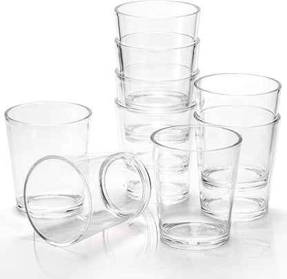 Noamus 9 Pack Plastic Drinking Glasses, 12 Oz Unbreakable Acrylic Water Tumblers, Reusable Shatter-Proof Clear Glasses, Whiskey Drinkware Cups Set for Party Kitchen, Iced Water Tea Coffee