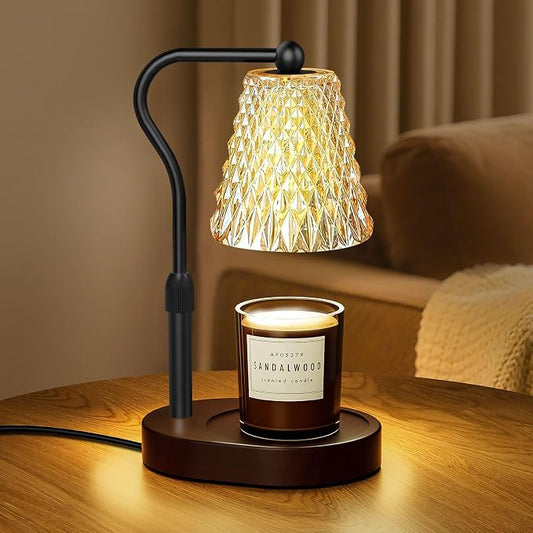 Candle Warmer Lamp with Timer Dimmable, Birthday Gifts for Women Mom, House Warming Gifts New Home Decor, Wax Melt Warmer for Jar Candles with 2 Bulbs