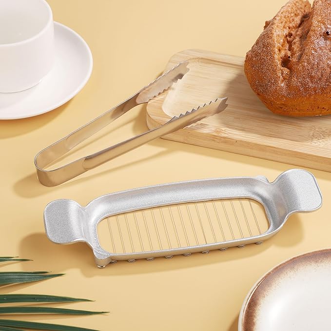 Butter & Cheese Slicer - 304 Stainless Steel Multifunctional Kitchen Tool for Block Butter, Cheese & Fruit