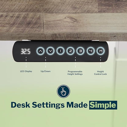 Vari ComfortEdge 40x26 Inch Adjustable Standing Desk – Small Electric Sit Stand VariDesk for Apartment, Bedroom, or Home Office + Beveled Edge, Tool-Free Assembly (Reclaimed Wood)