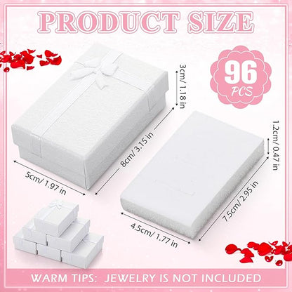 Ecally Small Cardboard Jewelry Gift Boxes 2 x 3.1 x 1.1 Inches Earring Boxes for Jewelry Gift Rings Earring Necklaces
