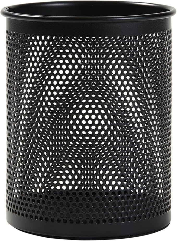 Comix Pen Holder Desk Organizer, Wire Mesh Pencil Cup with Foam Pad and Non-Slip Bottom Office Supplies Desk Accessories for Home Office School, 1 Pack