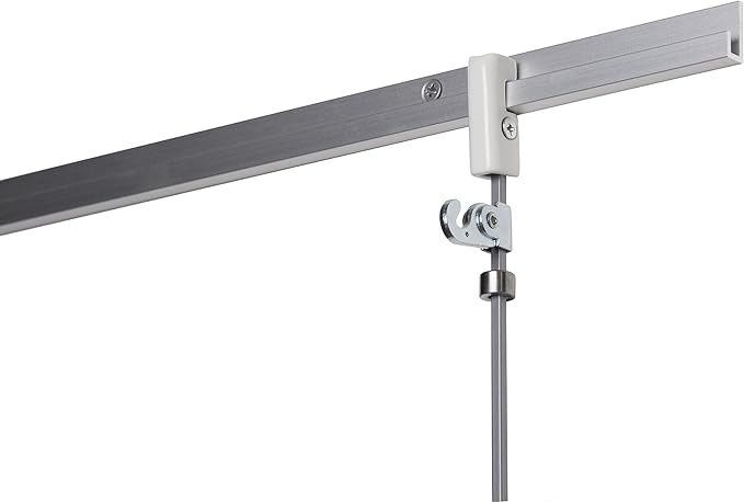 STAS Art Hanging Set: STAS j-Rail max Security Rod 4x4 White 200 cm + Security Hook + Security Cap