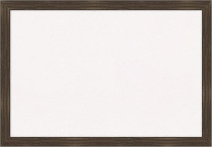 Amanti Art White Cork Board for Wall, 18x26 Vision Board with Brown Wood Frame, Medium Corkboard Office Decor for Home Organization, Casual Corkboard Pinboard to display items for home organization