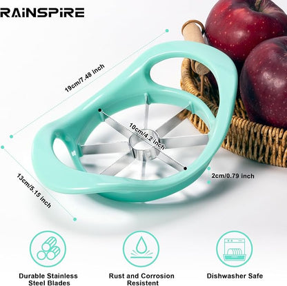 Rainspire Apple Cutter 8 Slices, 8 Blade Apple Slicer and Corer, Apple Corer Tool with Stainless Steel Blades, Super Sharp Fruit Cutter Fruit Slicer, Mint Green