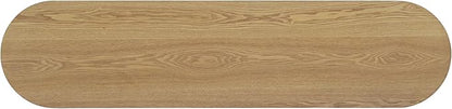 Merax Modern Entryway Console Table with Triple-Tier Storage, Slim Sofa Table with Open Shelf & Elegant Wood Grain, Multi-Functional Hallway Table for Living Room, Natural