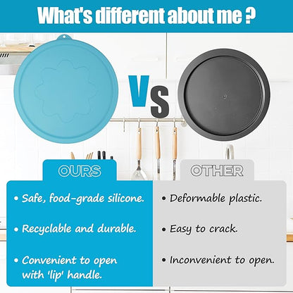 7 Cup Silicone Replacement Lids Storage Cover for Pyrex 7402-PC Glass Bowls (Container not Included) 2 Pack Microwave, Dishwasher and Freezer Safe