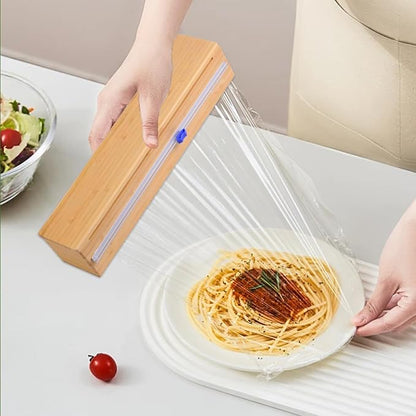 Plastic Wrap Dispenser with Cutter for Aluminum Foil, Plastic Wrap and Wax Paper, Fits 13" Roll（Plus）