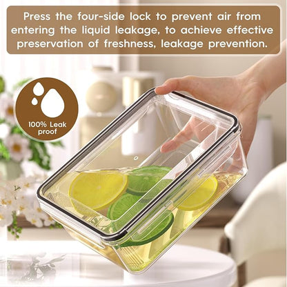 KEMETHY 50 PCS Food Storage Containers with Lids Airtight, Total 629oz, BPA-free, Food-grade, Eco-friendly Material, Leak Proof Plastic Containers, Microwave/Dishwasher Safe