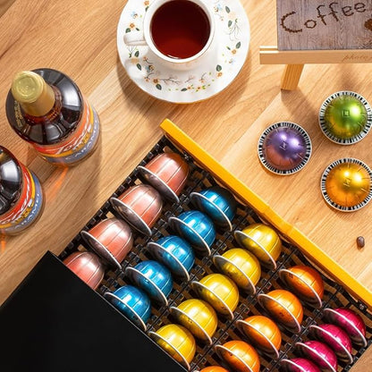 FlagShip for Nespresso Pod Holder Coffee Pod Organizer for Vertuo Pod Storage Morden Design Large Capacity Fits All Size Vertuo Pods
