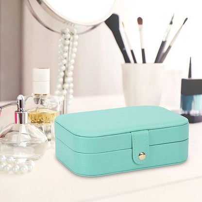 Jewelry Box, Travel Jewelry Organizer Case Small Jewelry Storage and Organizers Craft Containers Travel Mini Organizer/GREEN