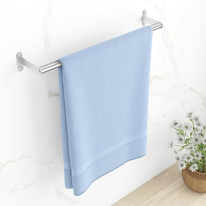 MKO Towel Rod for Bathroom, 16 Inch Heavy Duty Bath Hand Towel Holder Rod, Single Towel Bar Wall Mounted, Brushed Nickel