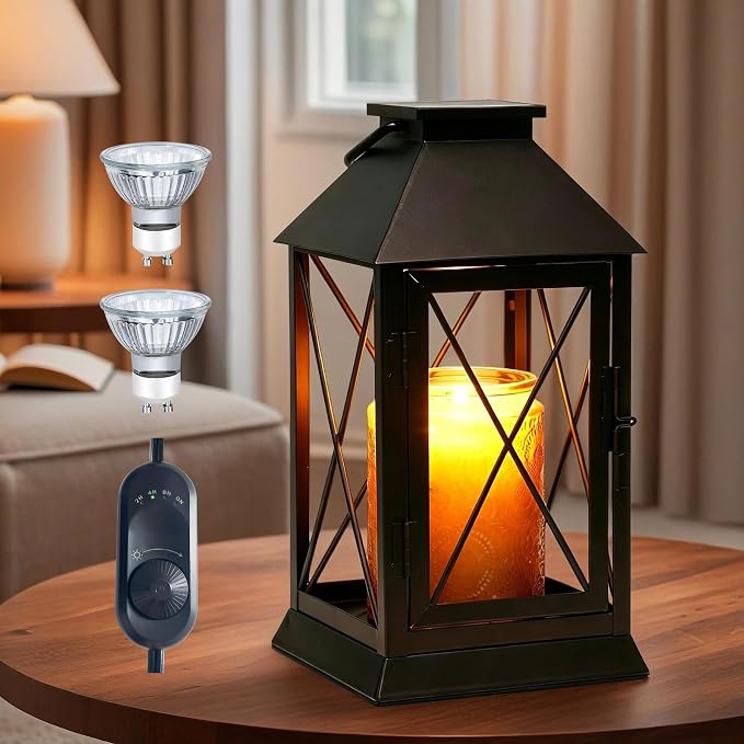 Candle Warmer Lamp with Timer Dimmable,Electric Candle Lamp Warmer for Jar Candles,Large Candle Warming Lamp,Fully Enclosed Designed and Hanging Up-Coffee Gold