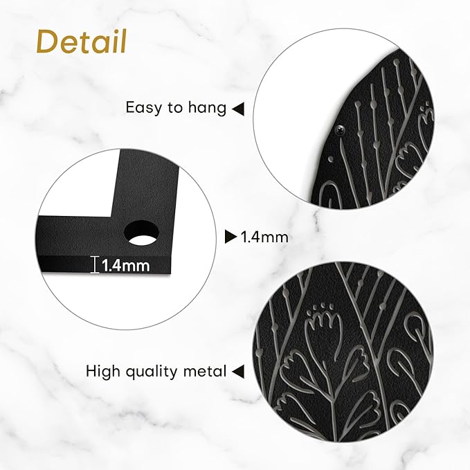 SIGNLEADER Metal Wall Art Decor Big Bear Minimalist Modern Abstract Wall Sculpture Hangings Home Decoration for Living Room, Bedroom, Bathroom, Kitchen, Outdoor - 18" Black
