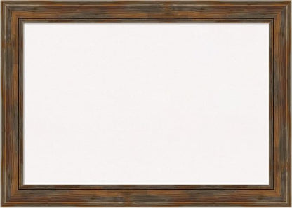 Amanti Art White Cork Board for Wall, 30x42 Vision Board with Brown Wood Frame, Large Corkboard Office Decor for Home Organization, Rustic Farmhouse Corkboard Pinboard to display items for home
