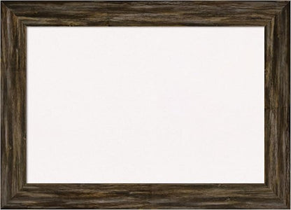 Amanti Art White Cork Board for Wall, 21x29 Vision Board with Brown Wood Frame, Medium Corkboard Office Decor for Home Organization, Country Rustic Corkboard Pinboard to Display Items for Home