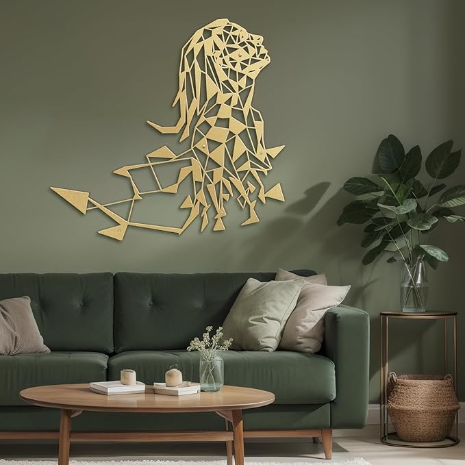 SIGNLEADER Metal Wall Art Decor Woman's Desire Modern Abstract Wall Sculpture Hangings Home Decoration for Living Room, Bedroom, Bathroom, Kitchen, Outdoor - 18" Gold