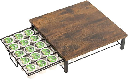 K Cup Holder Organizer, Coffee Pod Drawer Holder Capsule Storage Organizer Single Layer Sliding Storage Drawer, 30 Large Capacity, Home Office Cafe Counter
