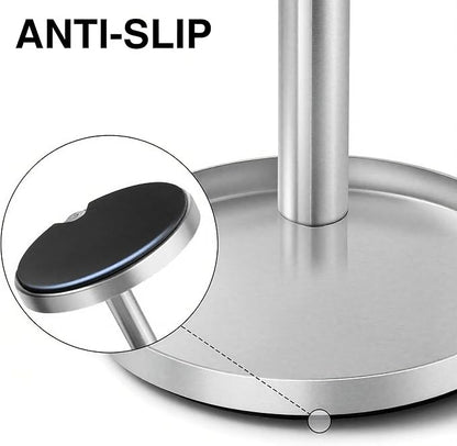 Toothbrush & Toothpaste Holder for Bathroom Countertop, Metal Electric Toothbrush Stand with Razor Slot, Ideal Design Caddy for Kids & Family, Brushed Silver